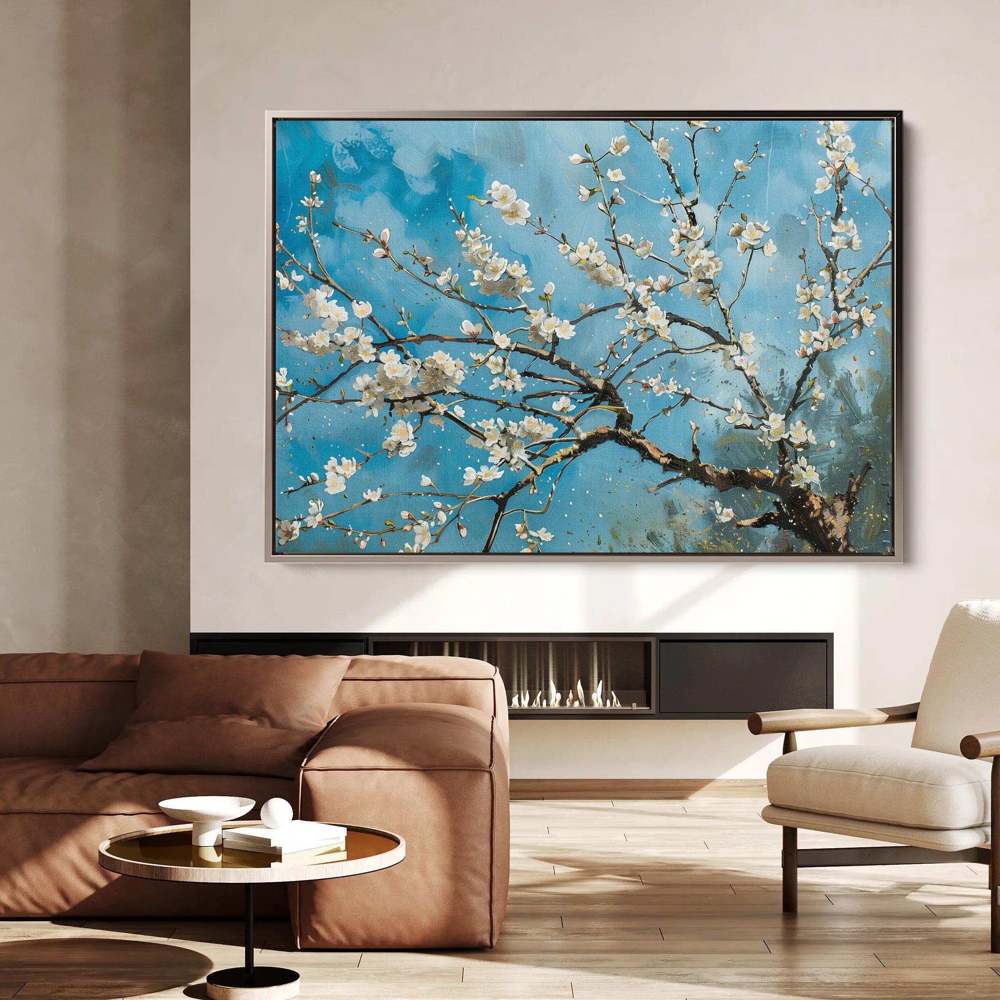 Floral 878 Canvas Art 18" x 24" / 45 x 60 cm / Black