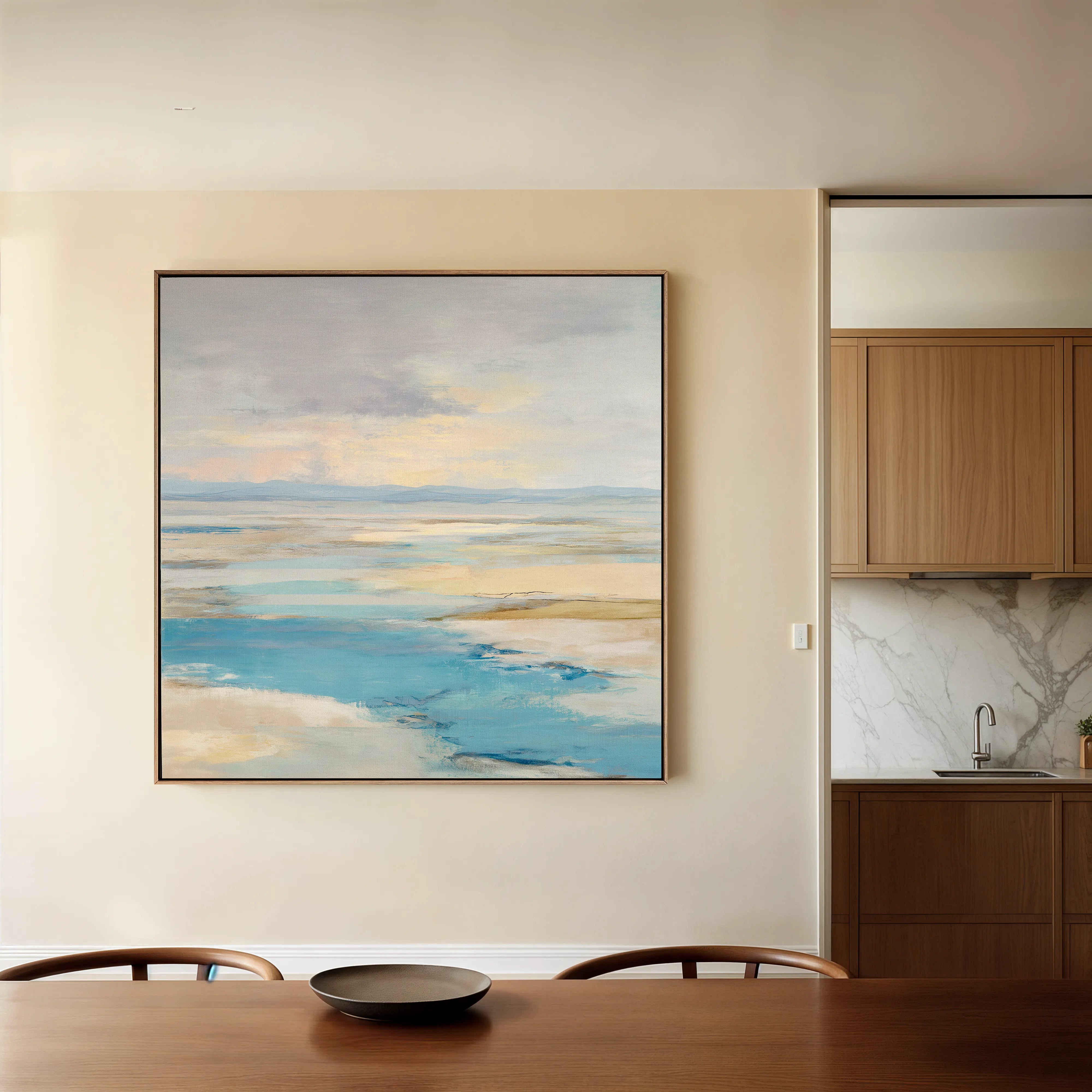 Abstract 879 Canvas Art 16" x 16" / 40 x 40 cm / Black