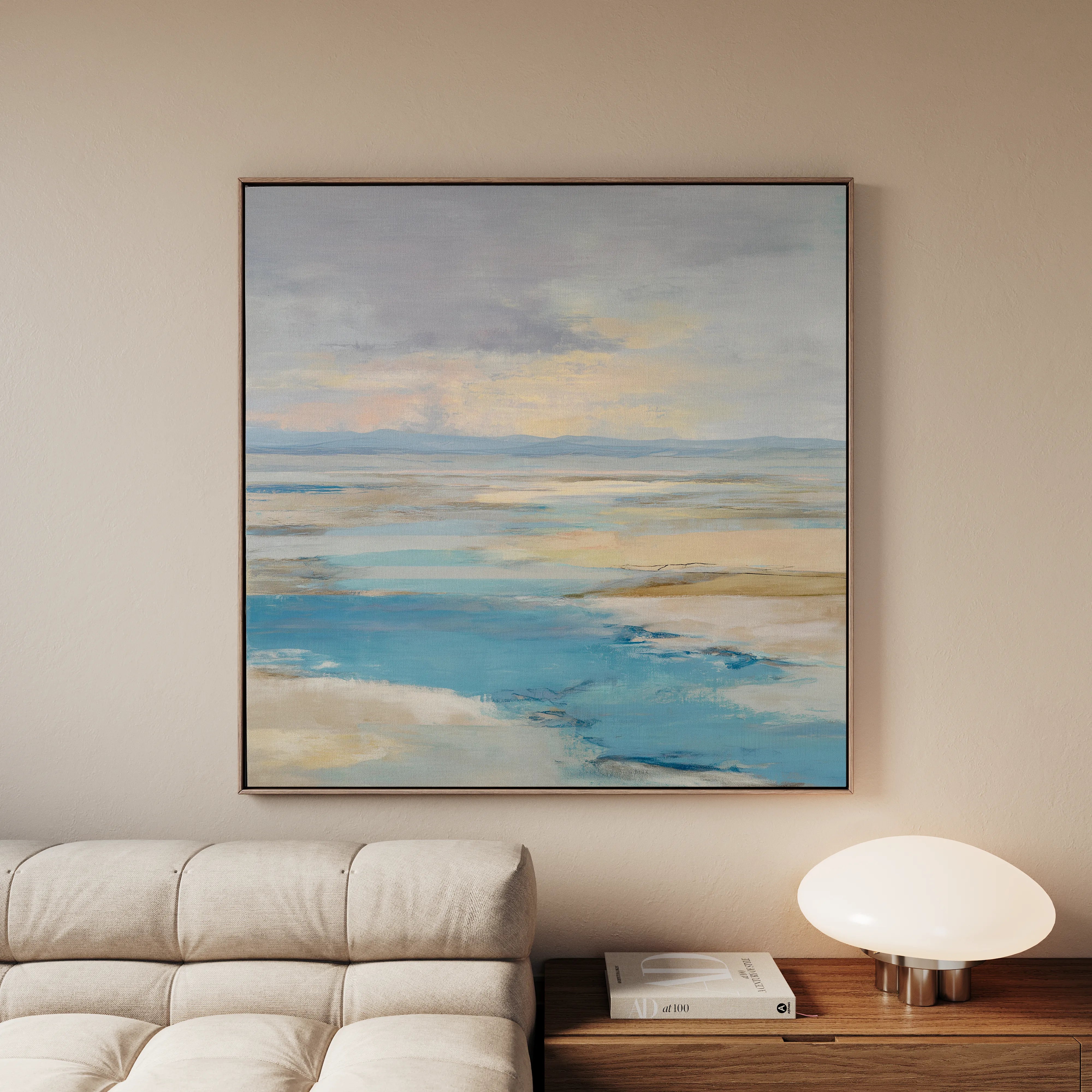 Abstract 879 Canvas Art 16" x 16" / 40 x 40 cm / Black