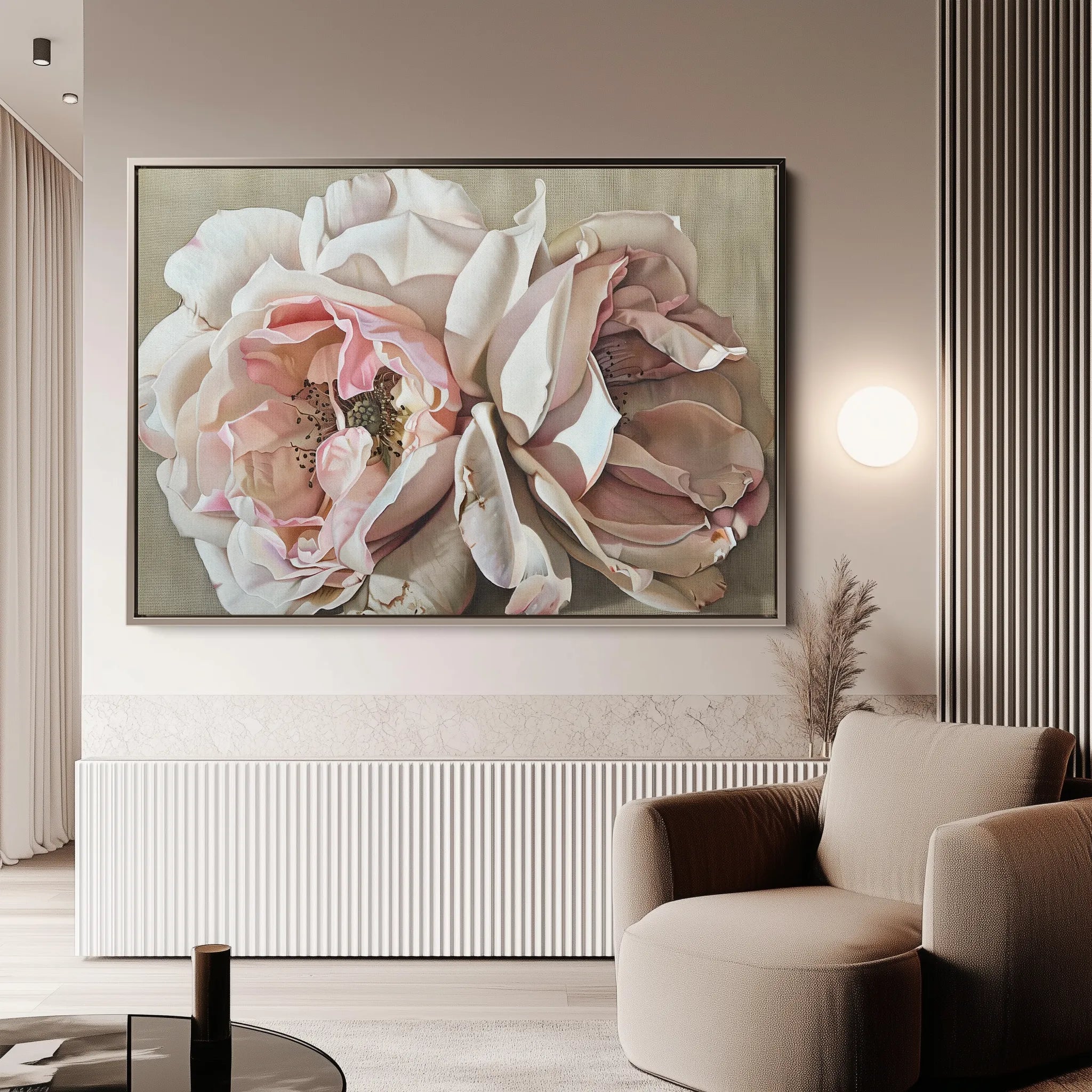 Floral 879 Canvas Art 18" x 24" / 45 x 60 cm / Black