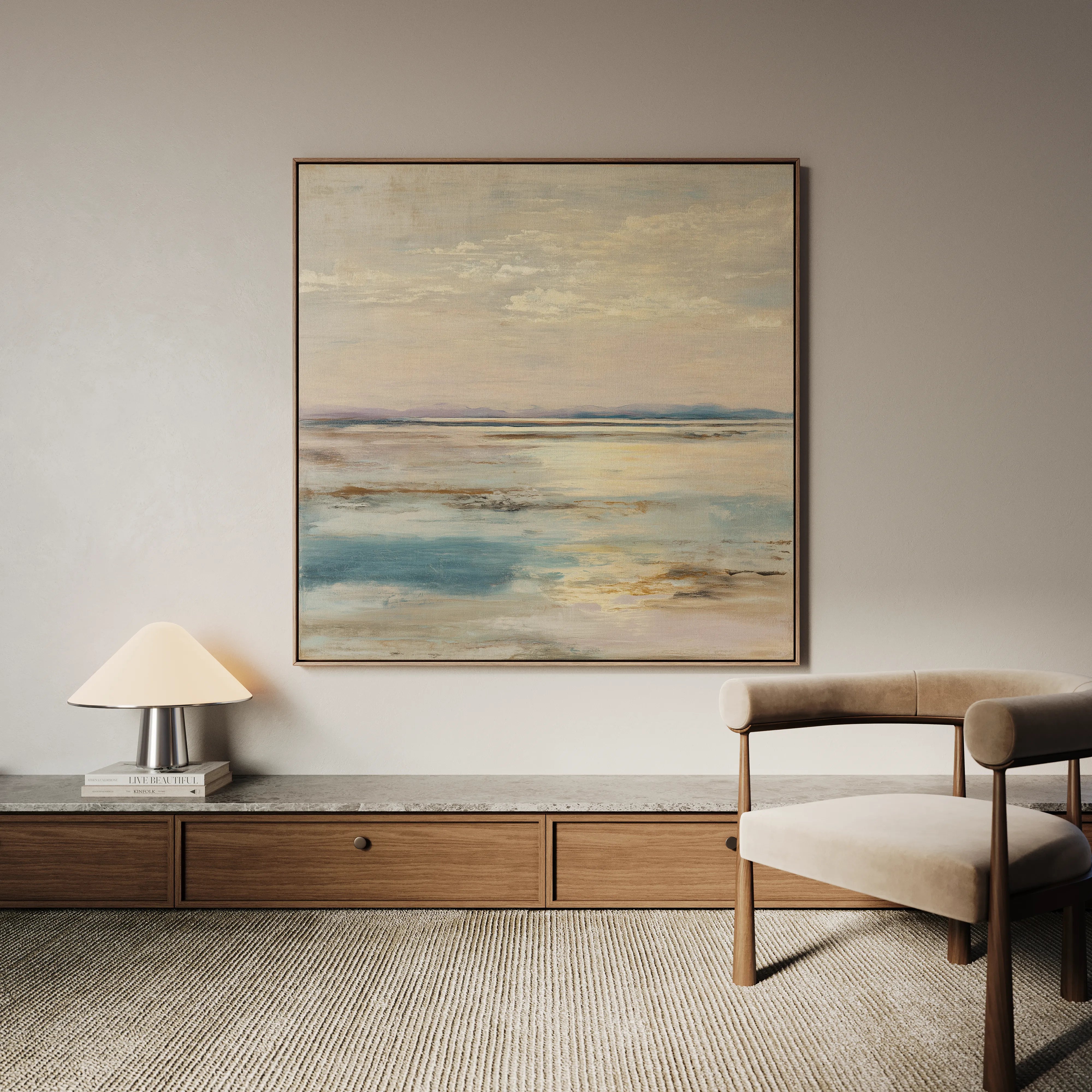 Abstract 880 Canvas Art 16" x 16" / 40 x 40 cm / Black