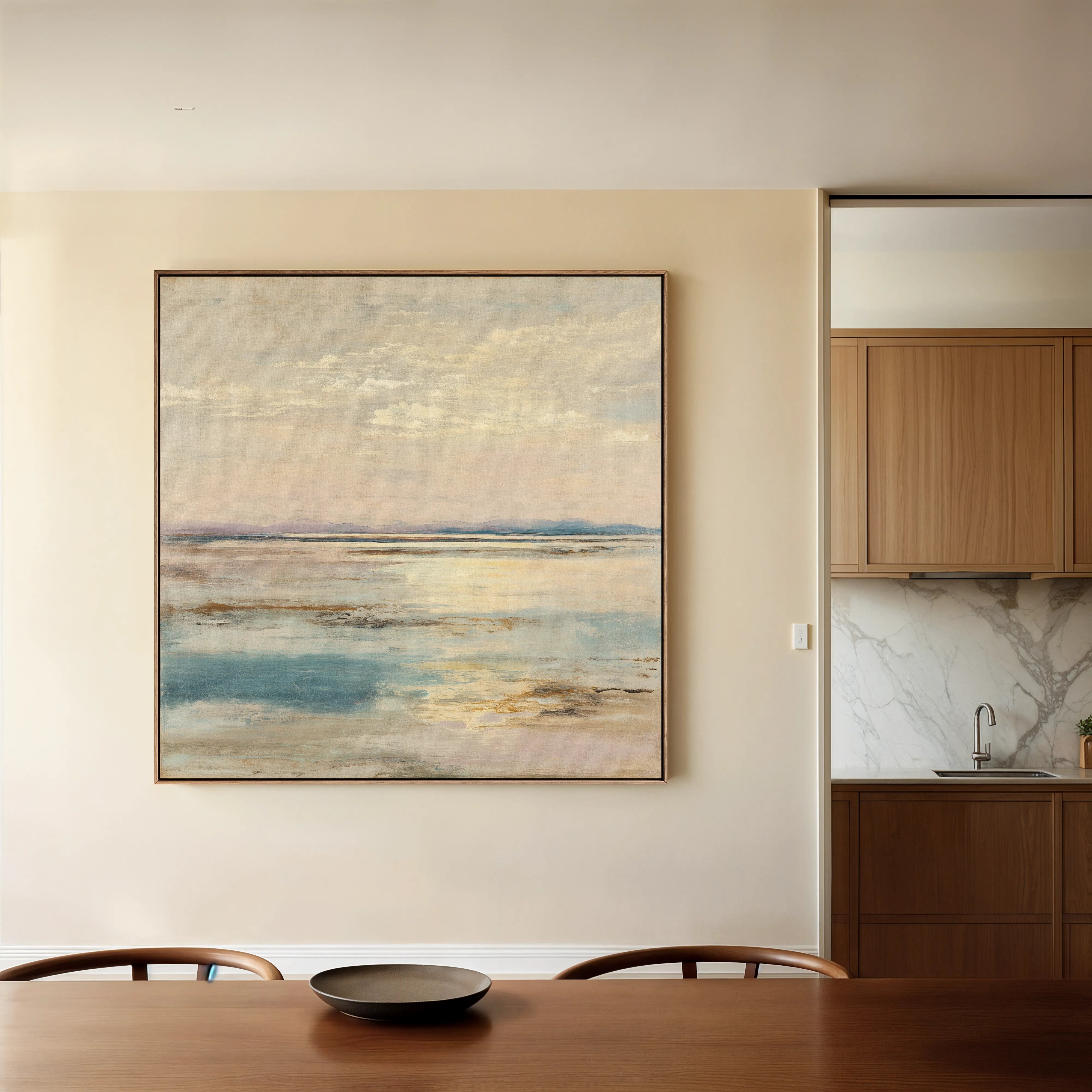 Abstract 880 Canvas Art 16" x 16" / 40 x 40 cm / Black
