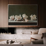 Floral 880 Canvas Art 18" x 24" / 45 x 60 cm / Black