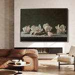 Floral 880 Canvas Art 18" x 24" / 45 x 60 cm / Black