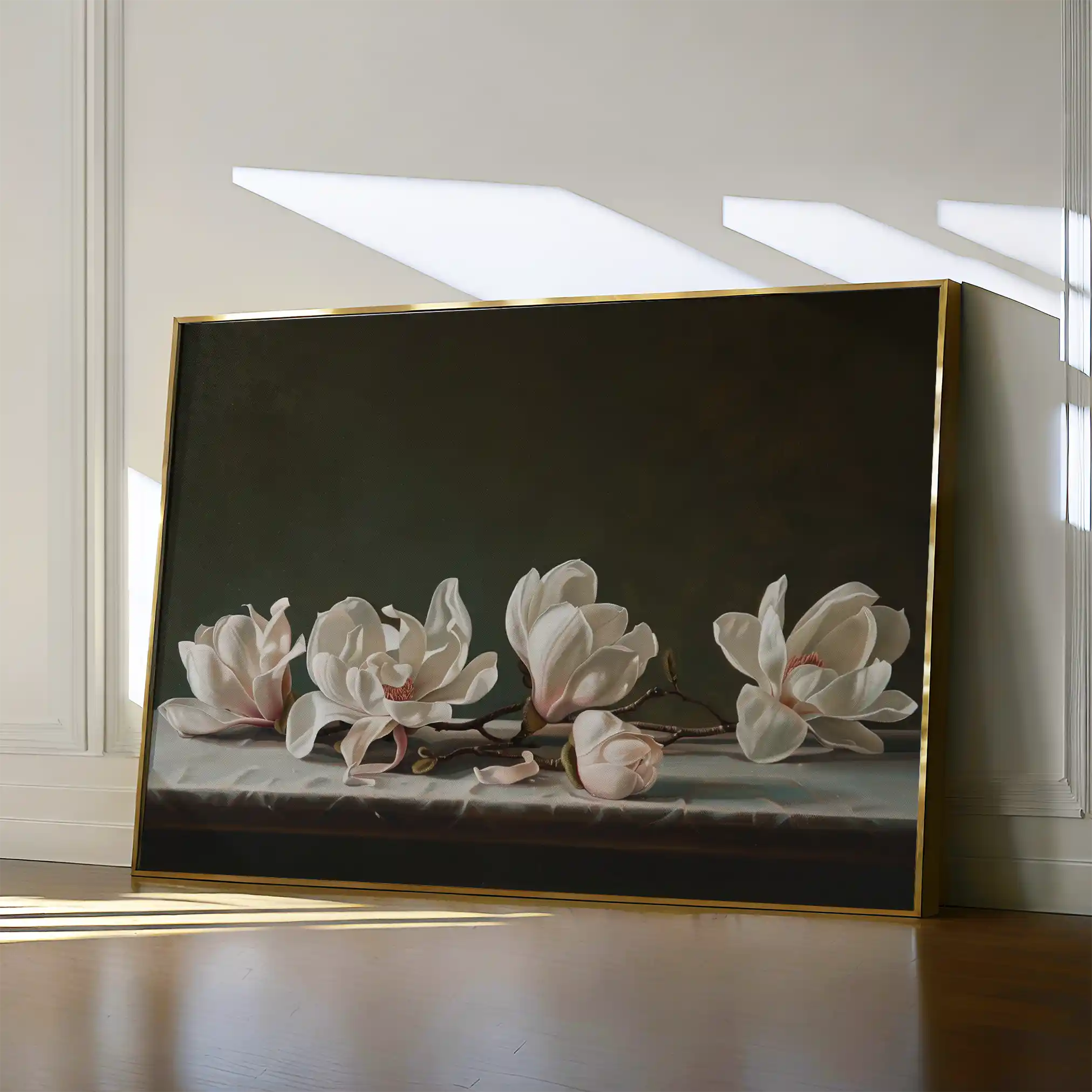 Floral 880 Canvas Art 60 x 40 cm / Black