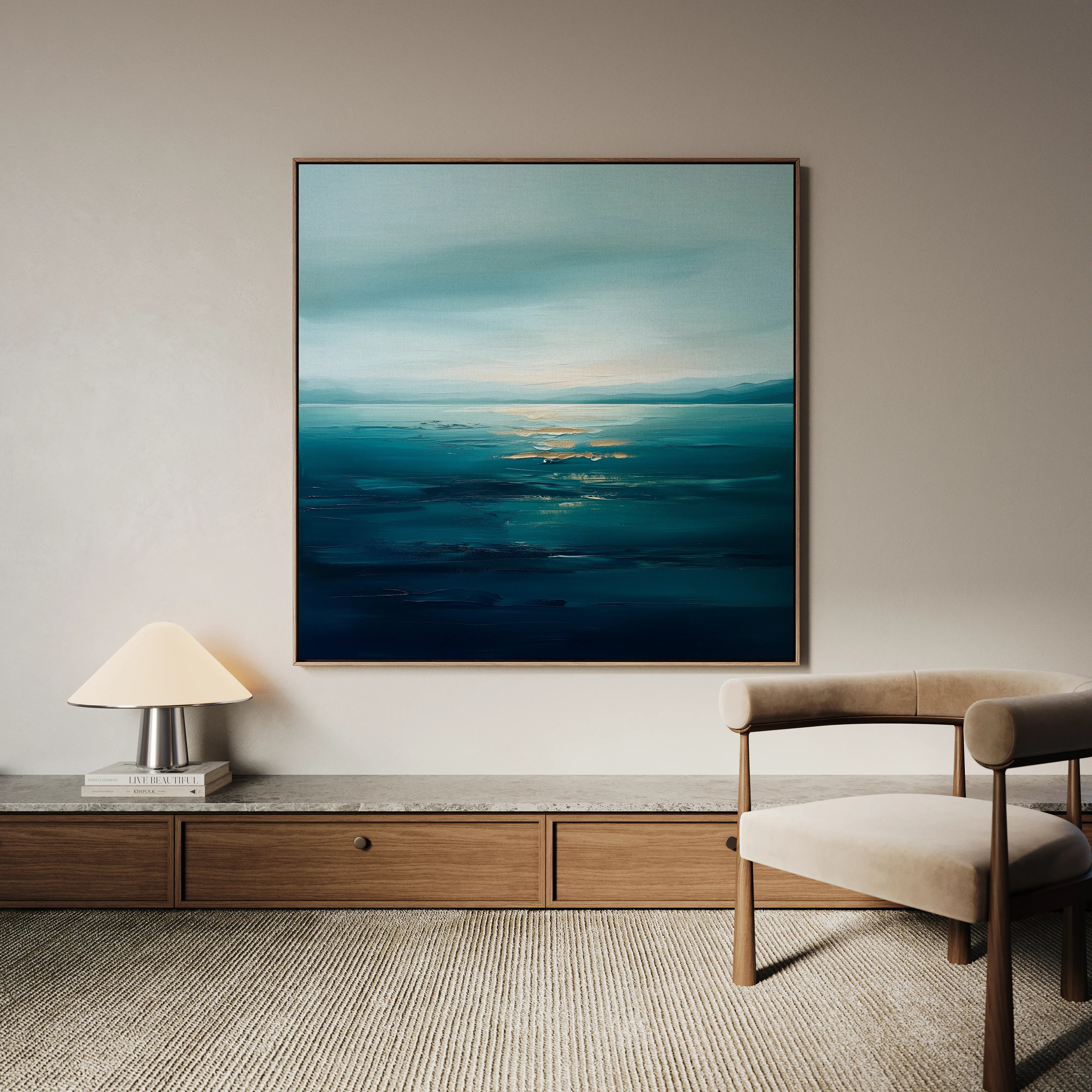 Abstract 881 Canvas Art 16" x 16" / 40 x 40 cm / Black