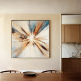 Abstract 882 Canvas Art 16" x 16" / 40 x 40 cm / Black