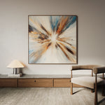 Abstract 882 Canvas Art 16" x 16" / 40 x 40 cm / Black
