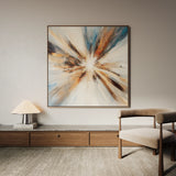 Abstract 882 Canvas Art 16" x 16" / 40 x 40 cm / Black