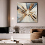 Abstract 882 Canvas Art 16" x 16" / 40 x 40 cm / Black