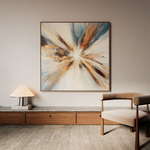 Abstract 882 Canvas Art 60 x 60 cm / Black