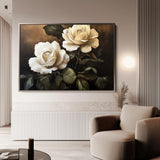 Floral 882 Canvas Art 18" x 24" / 45 x 60 cm / Black