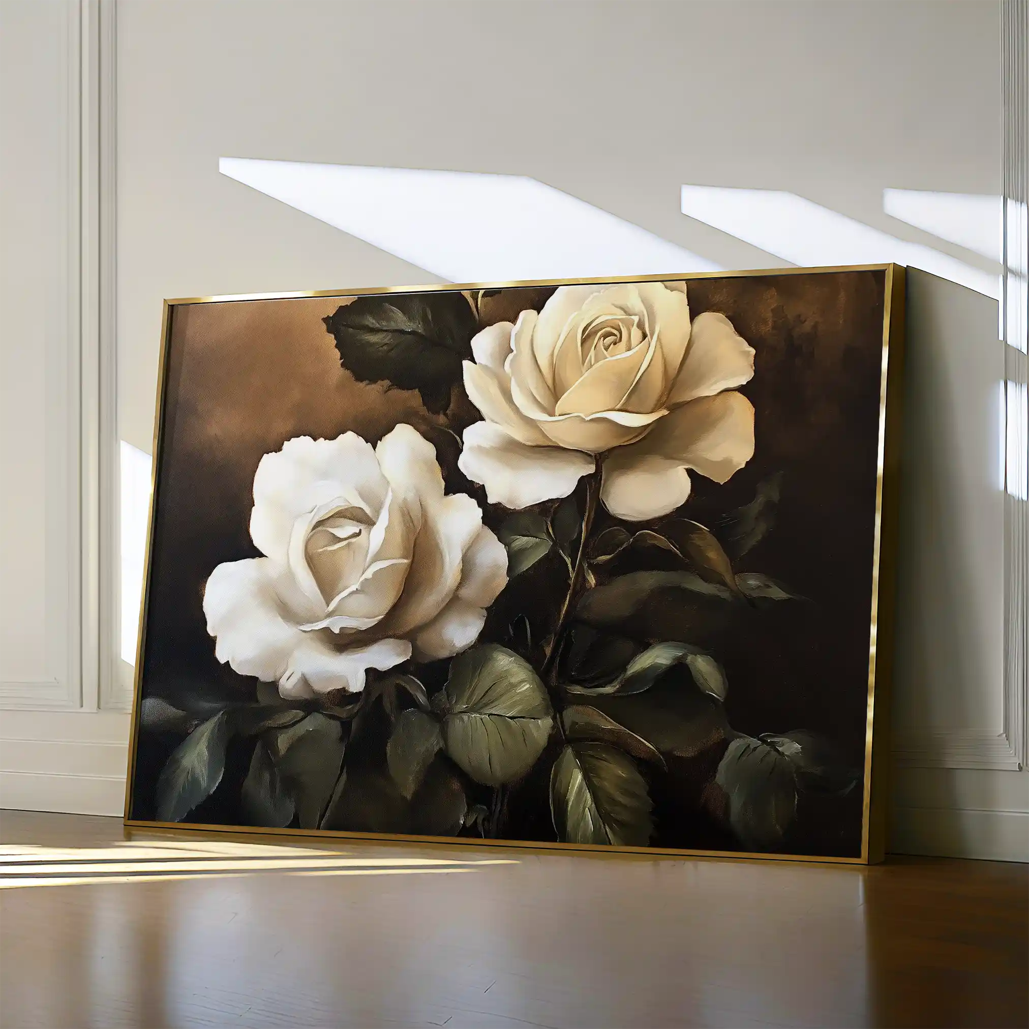 Floral 882 Canvas Art 60 x 40 cm / Black
