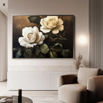 Floral 882 Canvas Art 60 x 40 cm / Black