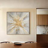 Abstract 883 Canvas Art 16" x 16" / 40 x 40 cm / Black
