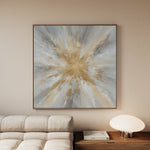 Abstract 883 Canvas Art 16" x 16" / 40 x 40 cm / Black