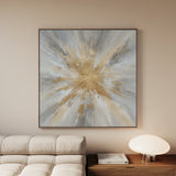 Abstract 883 Canvas Art 16" x 16" / 40 x 40 cm / Black