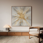 Abstract 883 Canvas Art 60 x 60 cm / Black