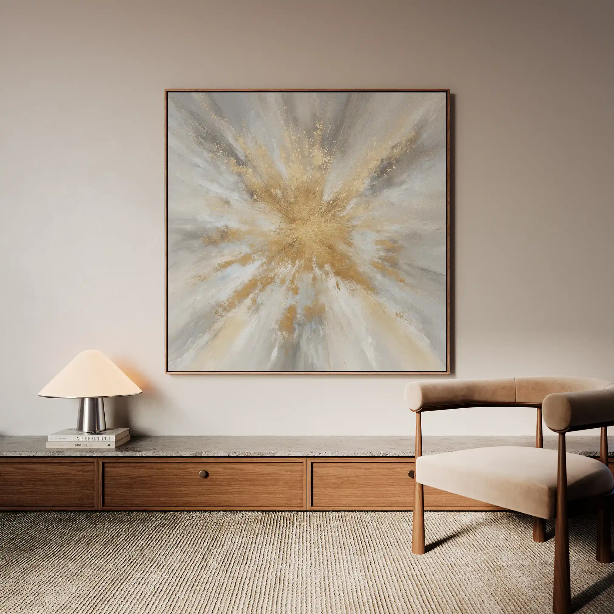 Abstract 883 Canvas Art 60 x 60 cm / Black