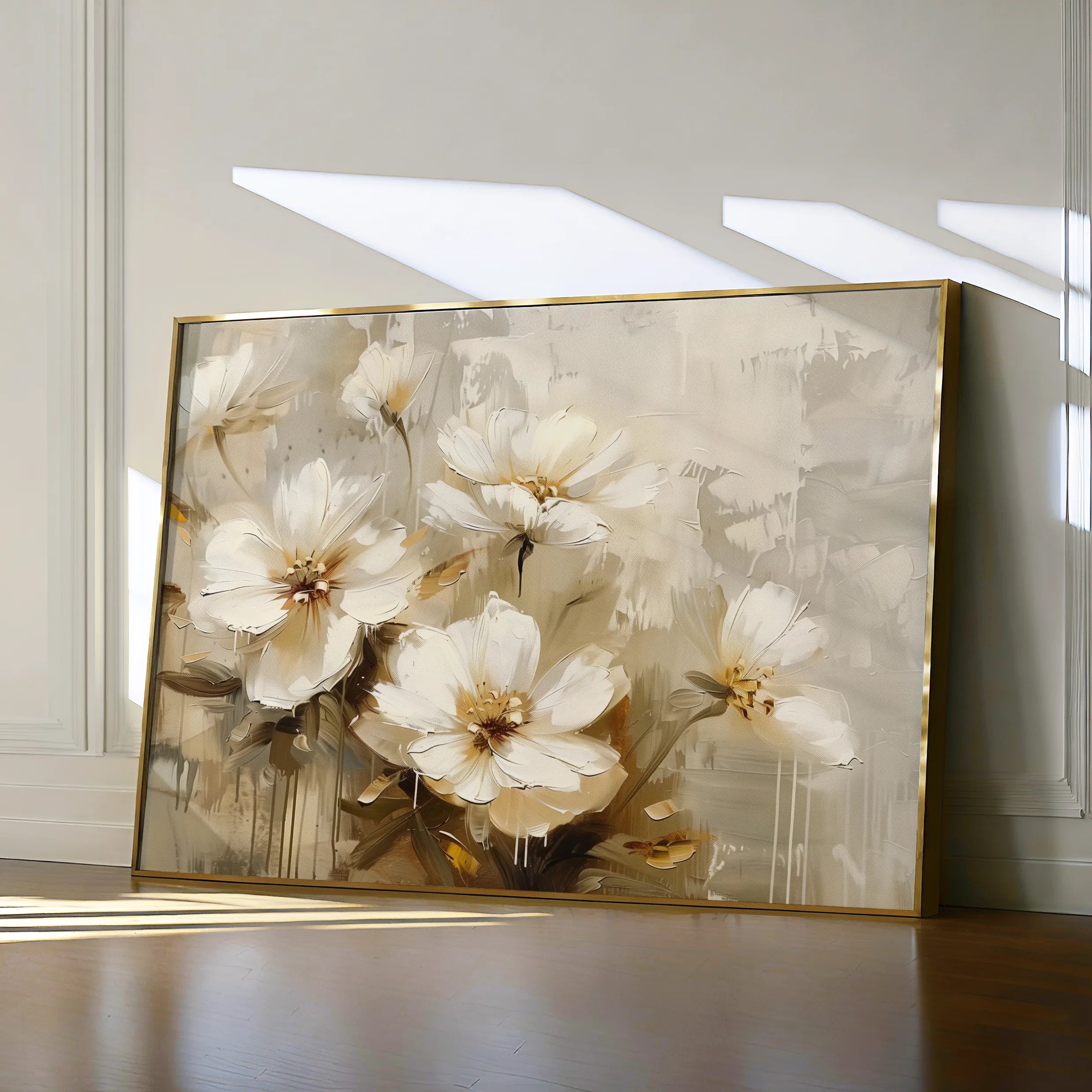 Floral 883 Canvas Art 18" x 24" / 45 x 60 cm / Black