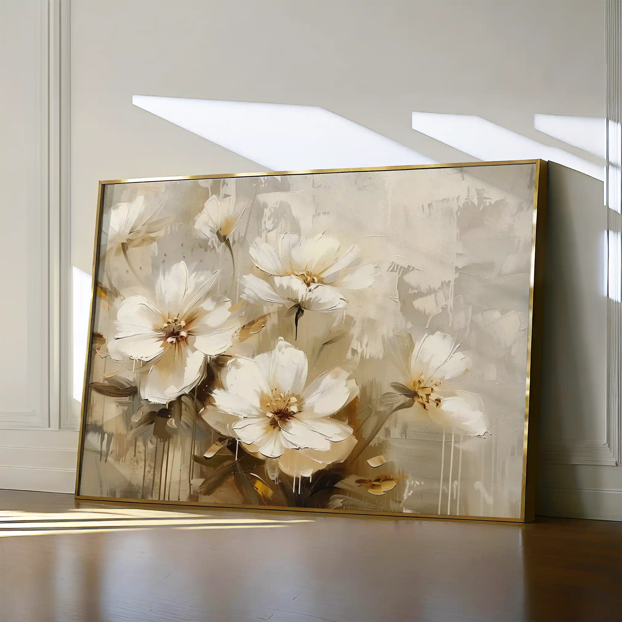 Floral 883 Canvas Art 60 x 40 cm / Black