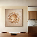 Abstract 884 Canvas Art 16" x 16" / 40 x 40 cm / Black
