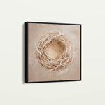 Abstract 884 Canvas Art 16" x 16" / 40 x 40 cm / Black