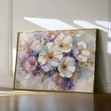 Floral 884 Canvas Art 18" x 24" / 45 x 60 cm / Black