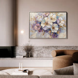 Floral 884 Canvas Art 18" x 24" / 45 x 60 cm / Black
