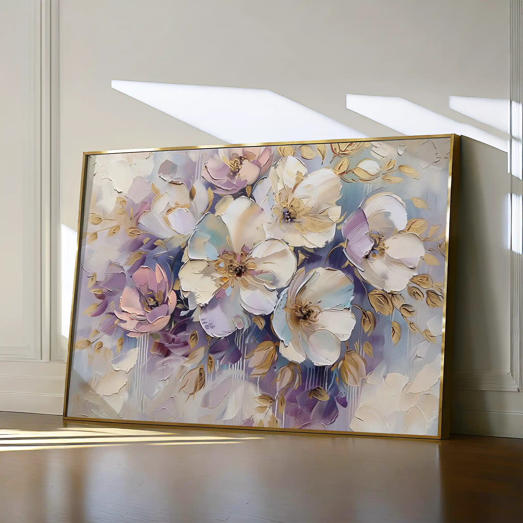 Floral 884 Canvas Art 60 x 40 cm / Black