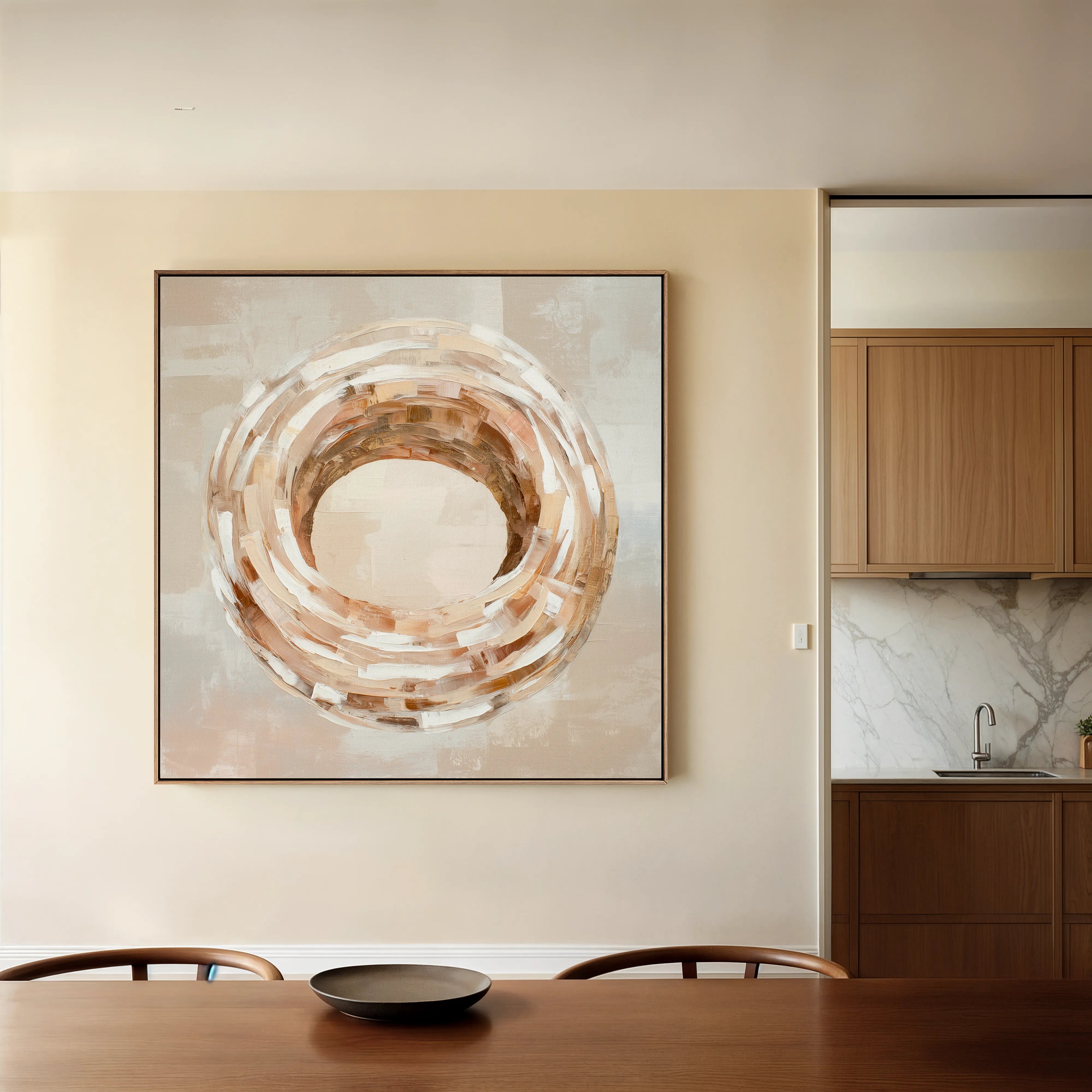 Abstract 885 Canvas Art 16" x 16" / 40 x 40 cm / Black