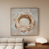 Abstract 885 Canvas Art 16" x 16" / 40 x 40 cm / Black