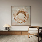 Abstract 885 Canvas Art 16" x 16" / 40 x 40 cm / Black