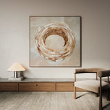 Abstract 885 Canvas Art 16" x 16" / 40 x 40 cm / Black