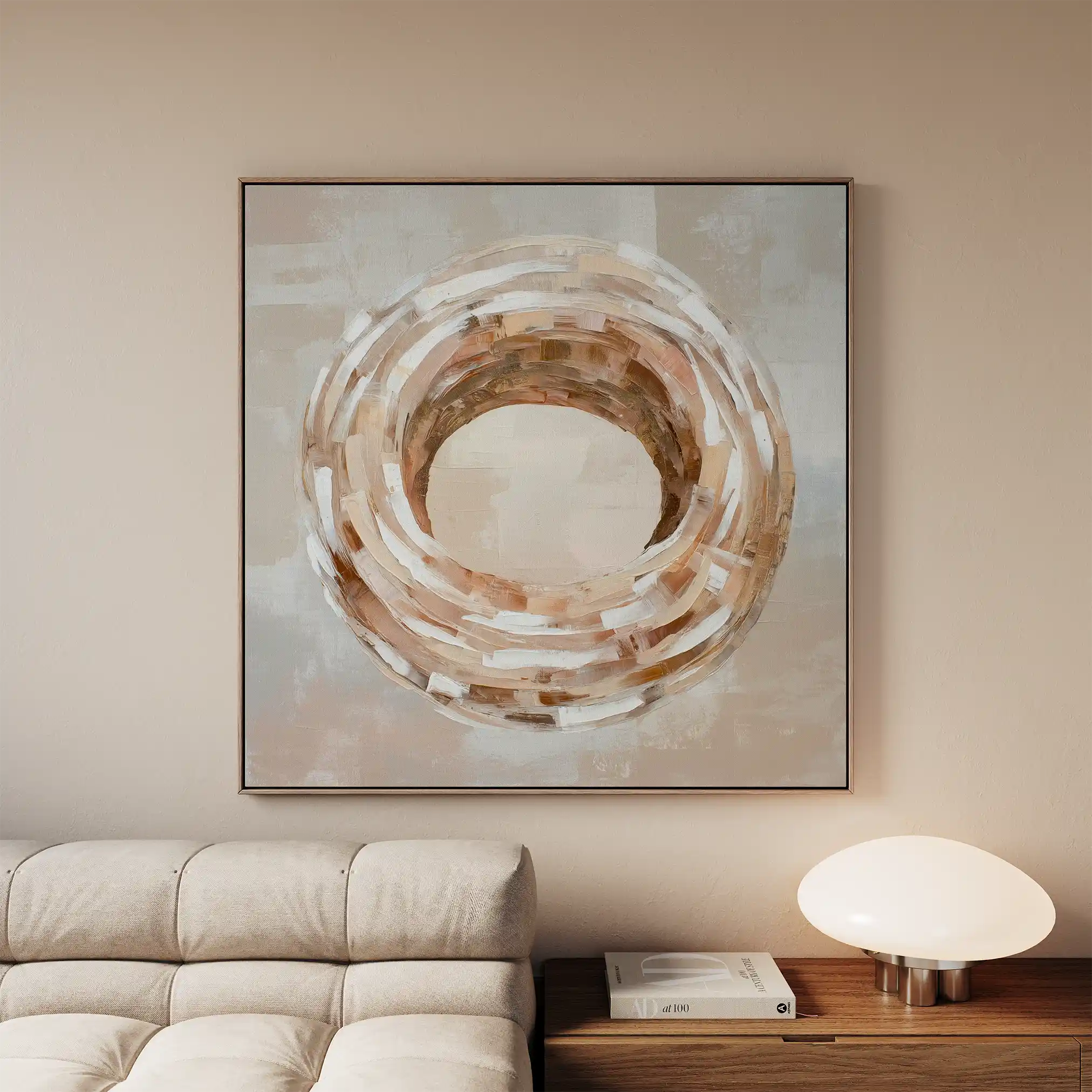 Abstract 885 Canvas Art 16" x 16" / 40 x 40 cm / Black