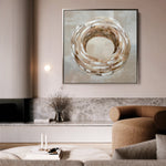 Abstract 885 Canvas Art 16" x 16" / 40 x 40 cm / Black