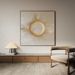 Abstract 886 Canvas Art 16" x 16" / 40 x 40 cm / Black