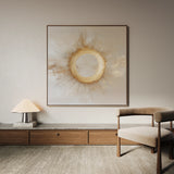 Abstract 886 Canvas Art 16" x 16" / 40 x 40 cm / Black