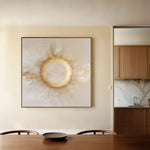 Abstract 886 Canvas Art 16" x 16" / 40 x 40 cm / Black