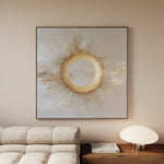 Abstract 886 Canvas Art 16" x 16" / 40 x 40 cm / Black