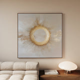 Abstract 886 Canvas Art 16" x 16" / 40 x 40 cm / Black