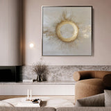 Abstract 886 Canvas Art 16" x 16" / 40 x 40 cm / Black