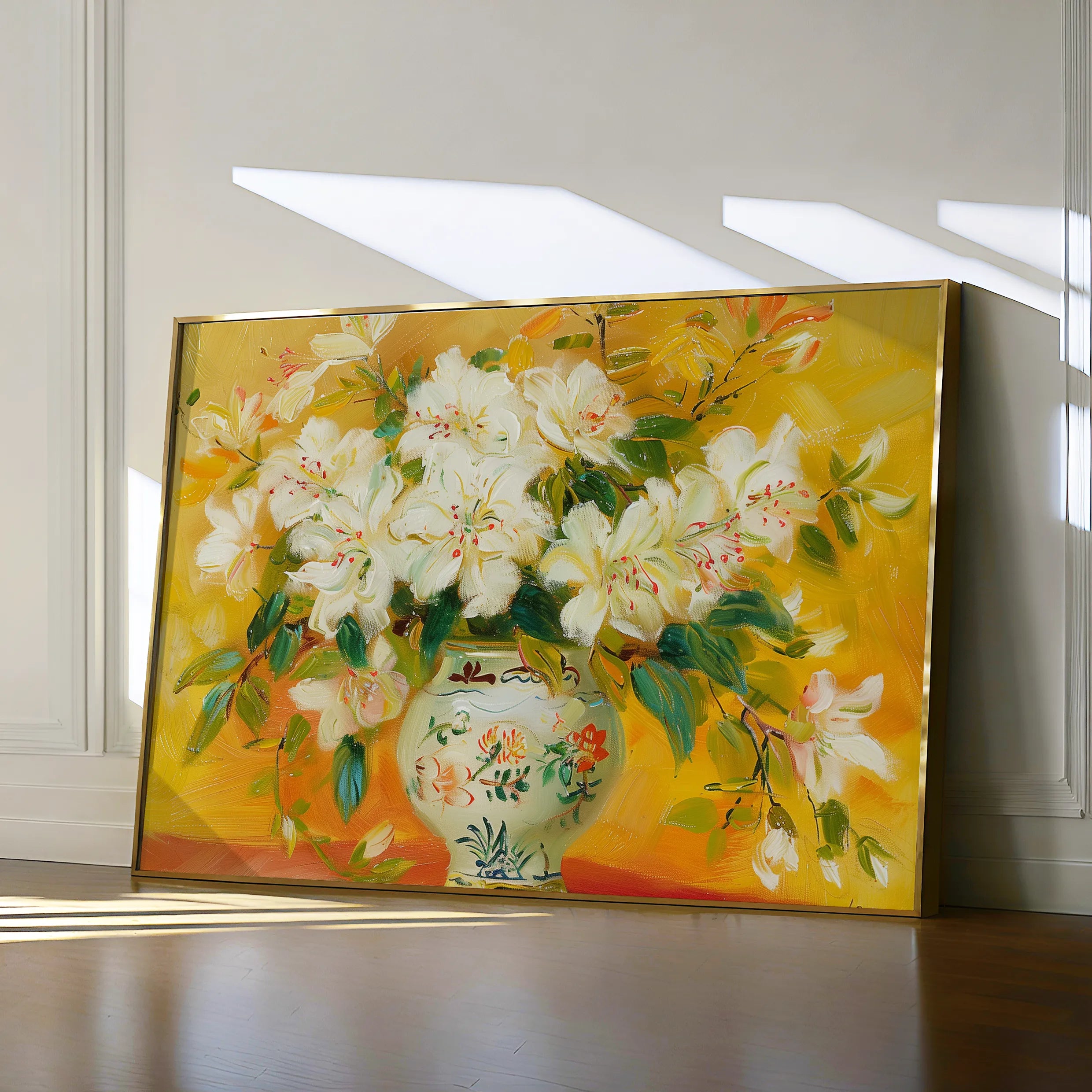 Floral 886 Canvas Art 18" x 24" / 45 x 60 cm / Black