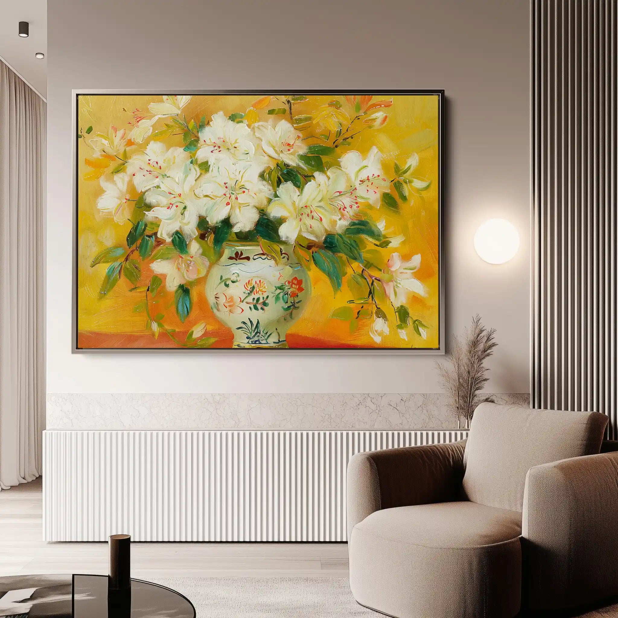 Floral 886 Canvas Art 60 x 40 cm / Black