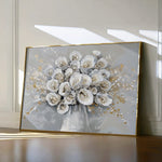 Floral 887 Canvas Art 18" x 24" / 45 x 60 cm / Black