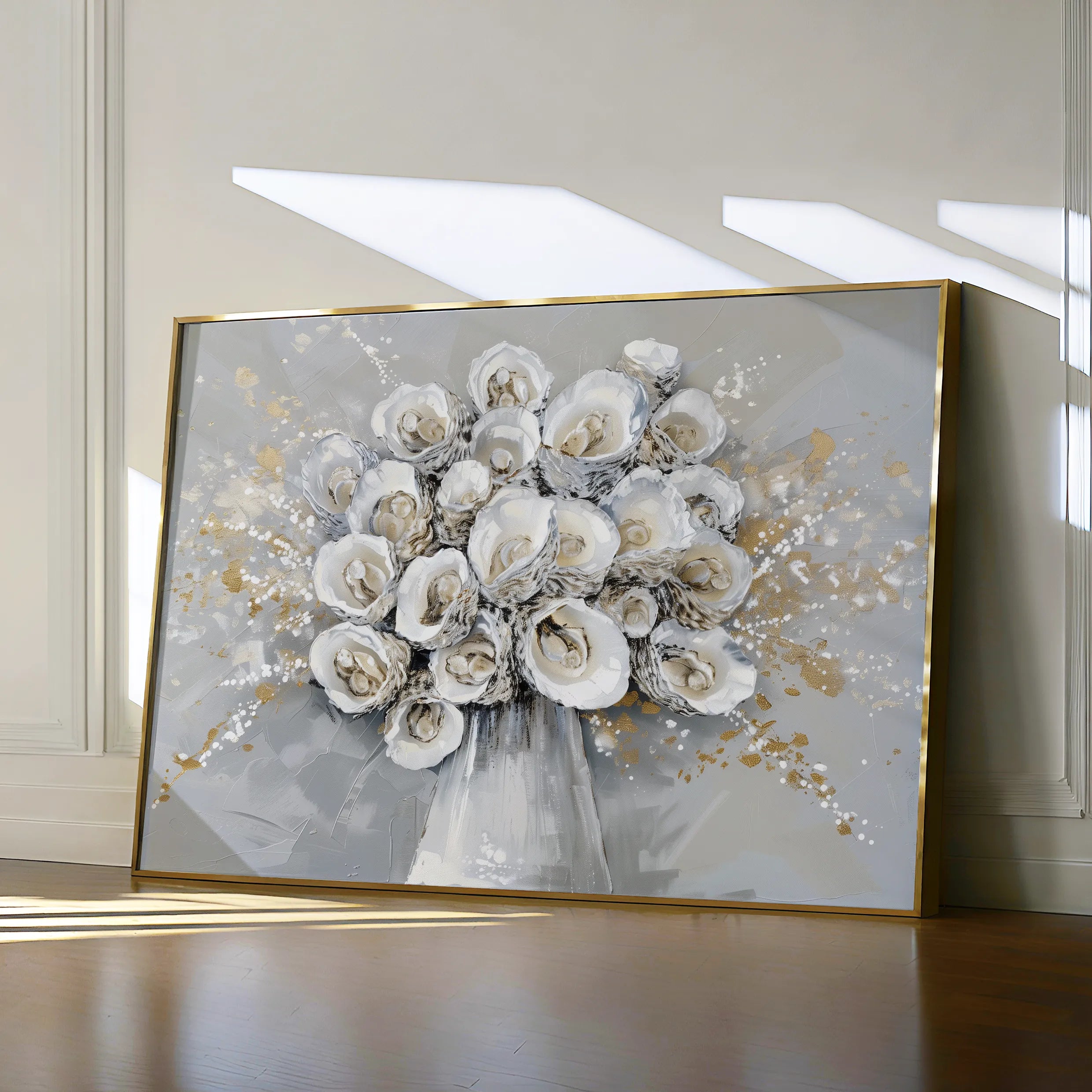Floral 887 Canvas Art 18" x 24" / 45 x 60 cm / Black
