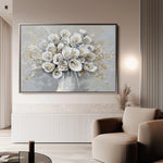 Floral 887 Canvas Art 18" x 24" / 45 x 60 cm / Black