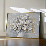 Floral 887 Canvas Art 60 x 40 cm / Black