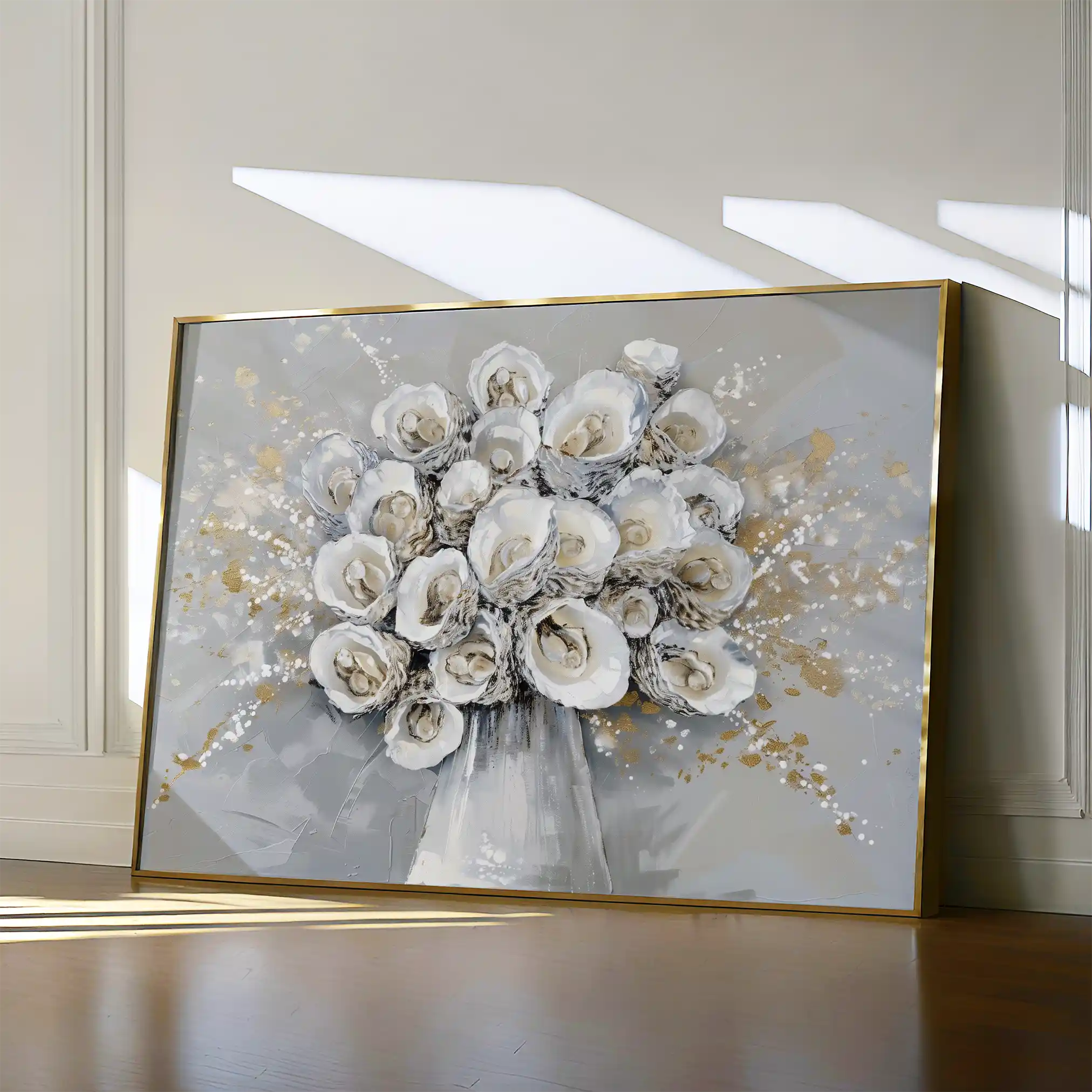 Floral 887 Canvas Art 60 x 40 cm / Black