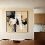 Abstract 888 Canvas Art 16" x 16" / 40 x 40 cm / Black